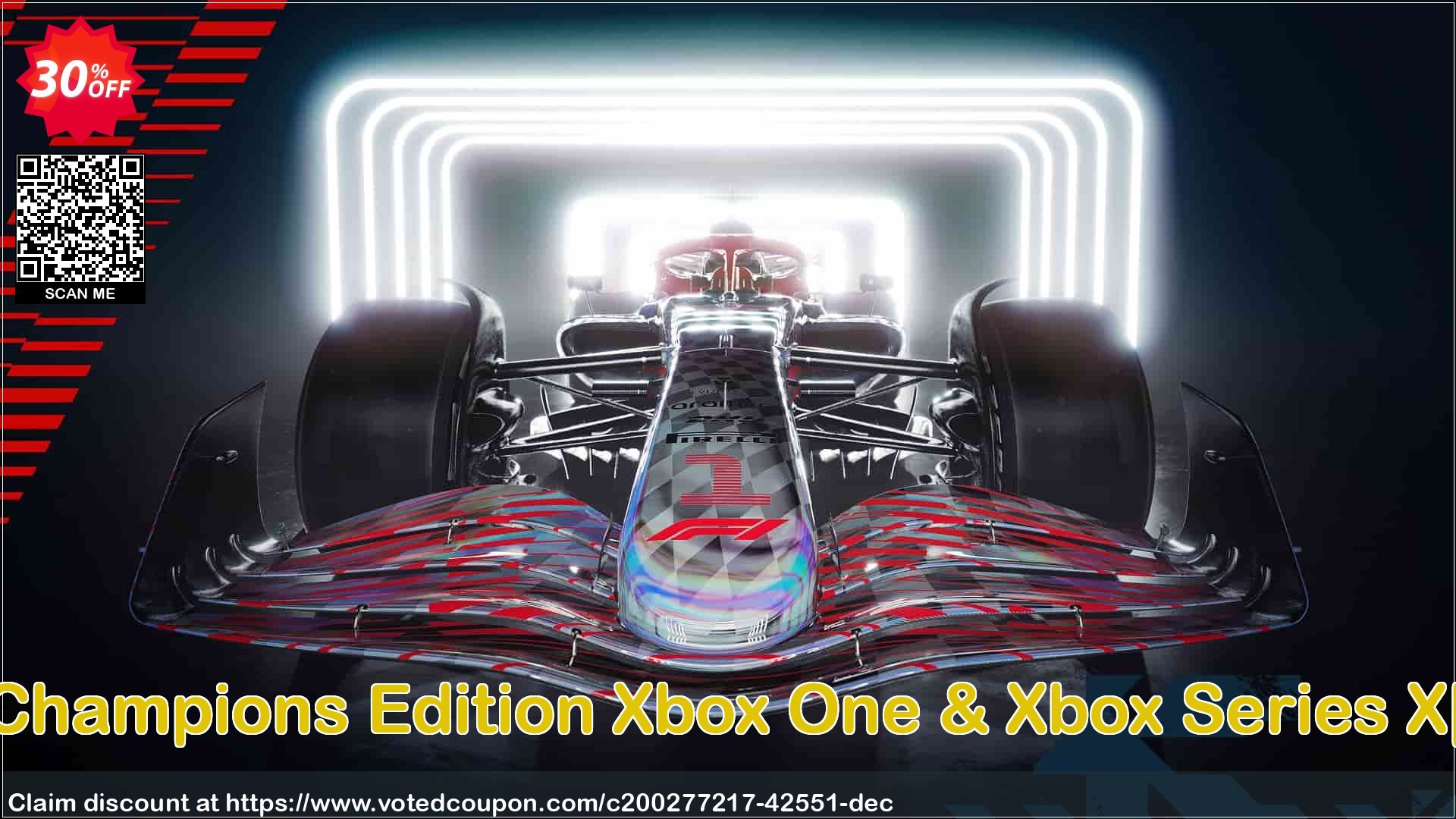 F1 22 Champions Edition Xbox One & Xbox Series X|S, US  Coupon Code Nov 2024, 30% OFF - VotedCoupon