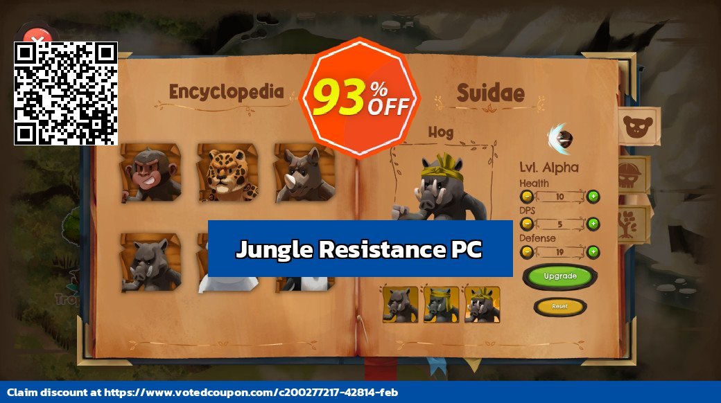 Jungle Resistance PC Coupon, discount Jungle Resistance PC Deal 2024 CDkeys. Promotion: Jungle Resistance PC Exclusive Sale offer 