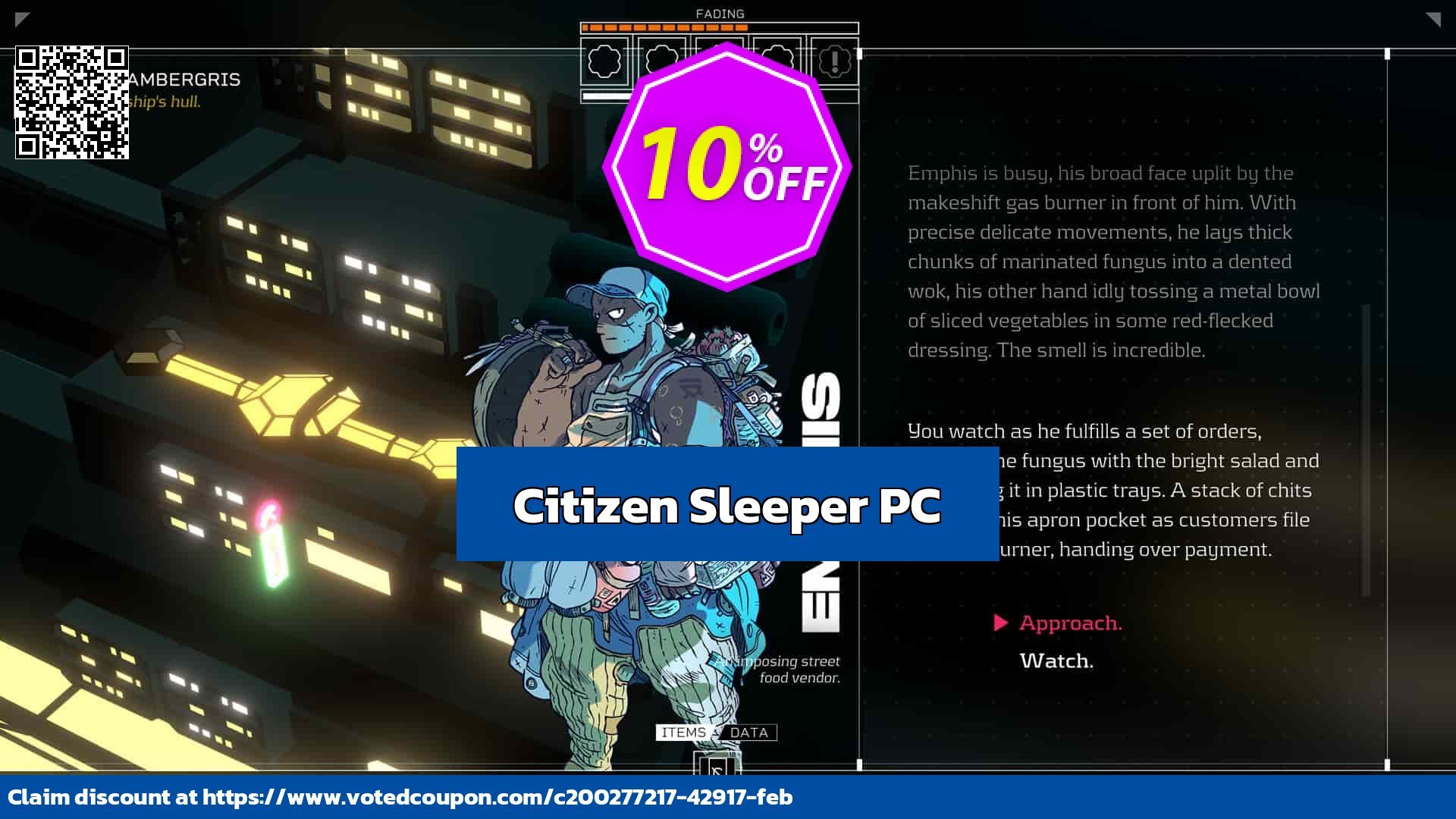 Citizen Sleeper PC Coupon, discount Citizen Sleeper PC Deal 2024 CDkeys. Promotion: Citizen Sleeper PC Exclusive Sale offer 