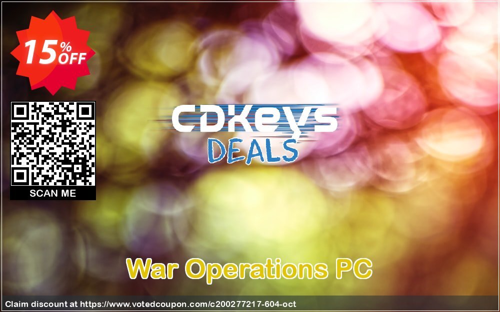 War Operations PC Coupon, discount War Operations PC Deal. Promotion: War Operations PC Exclusive offer 