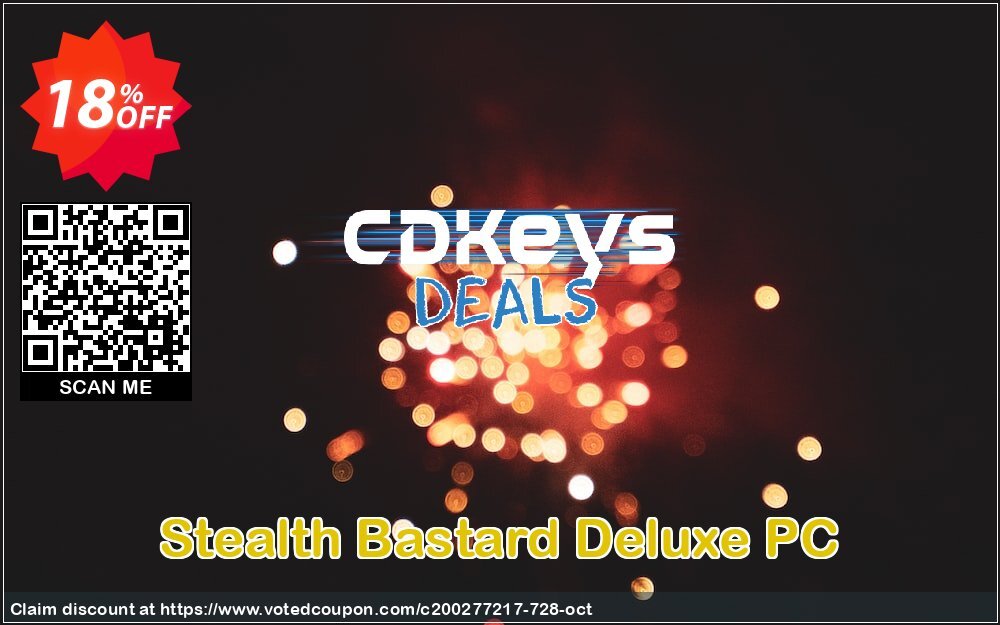 Stealth Bastard Deluxe PC Coupon, discount Stealth Bastard Deluxe PC Deal. Promotion: Stealth Bastard Deluxe PC Exclusive offer 