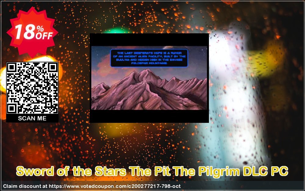 Sword of the Stars The Pit The Pilgrim DLC PC Coupon Code Mar 2025, 18% OFF - VotedCoupon