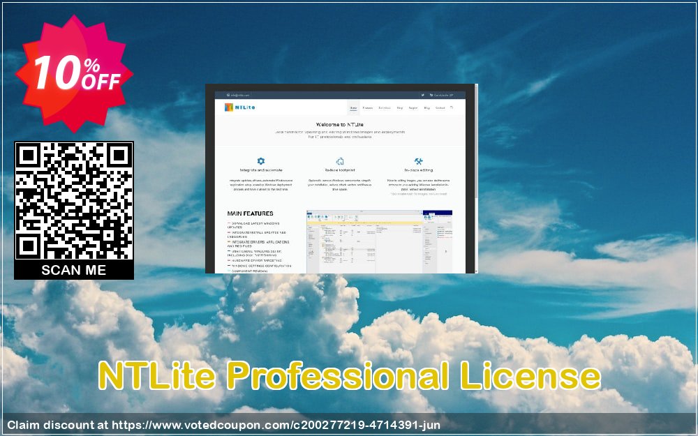 NTLite Professional Plan Coupon, discount NTLite Professional License Wonderful promotions code 2024. Promotion: Wonderful promotions code of NTLite Professional License 2024