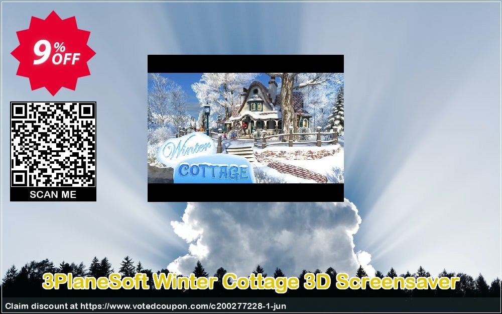 3PlaneSoft Winter Cottage 3D Screensaver