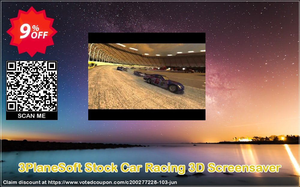 3PlaneSoft Stock Car Racing 3D Screensaver