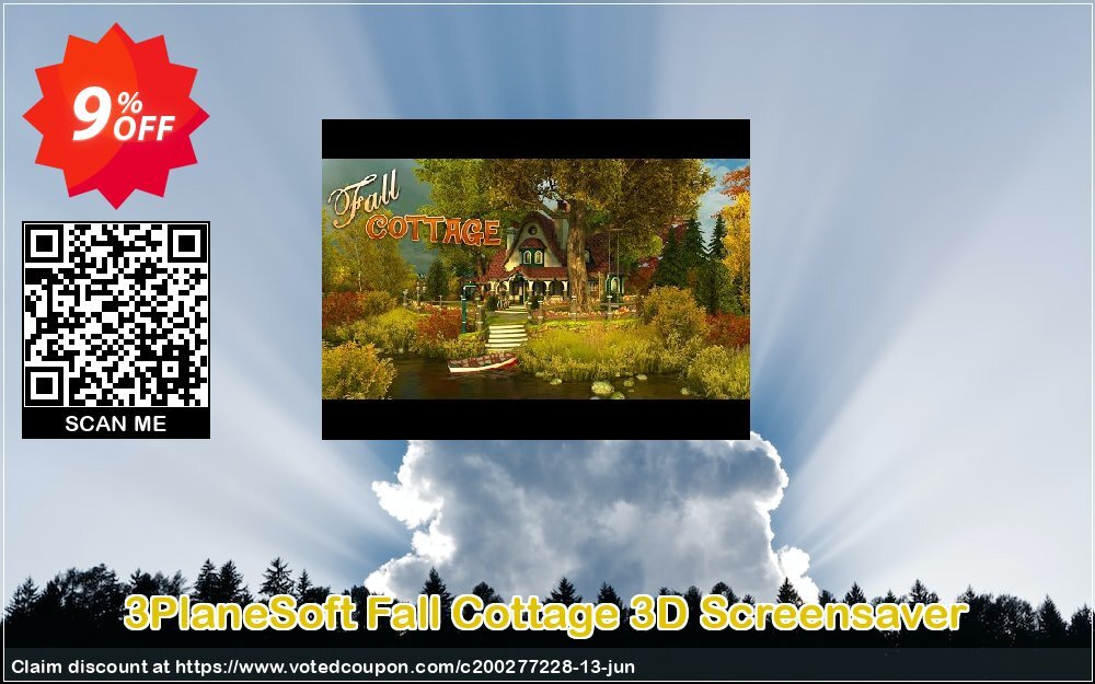3PlaneSoft Fall Cottage 3D Screensaver