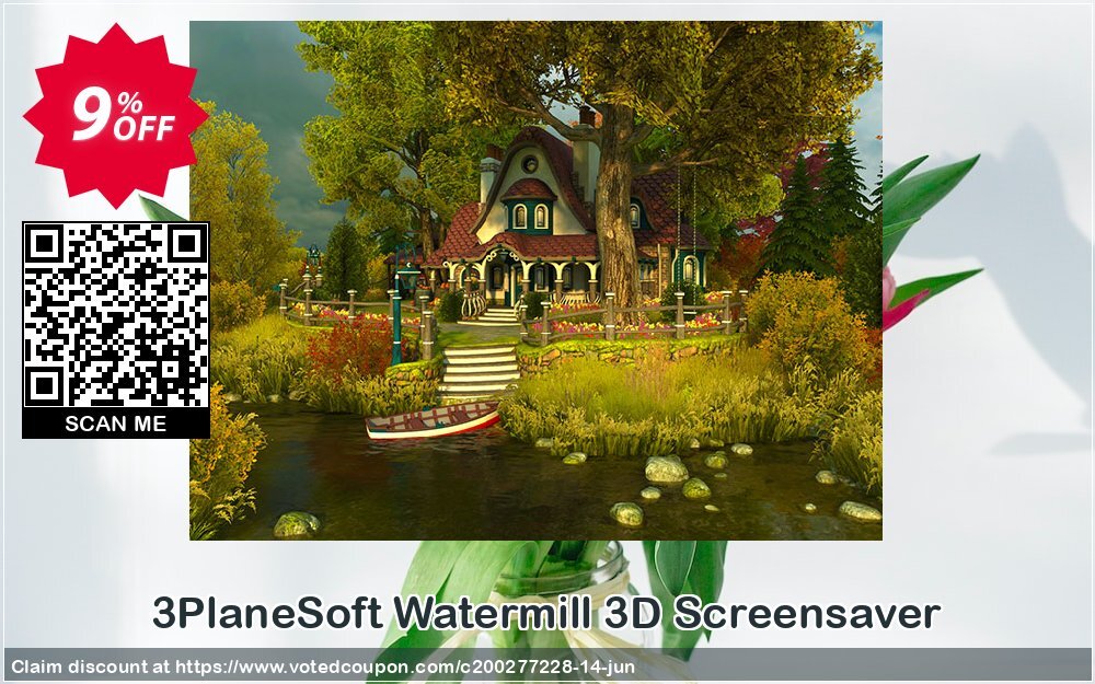 3PlaneSoft Watermill 3D Screensaver