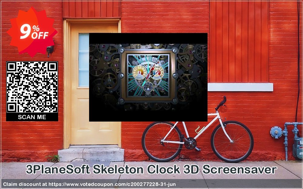 3PlaneSoft Skeleton Clock 3D Screensaver Coupon, discount 3PlaneSoft Skeleton Clock 3D Screensaver Coupon. Promotion: 3PlaneSoft Skeleton Clock 3D Screensaver offer discount