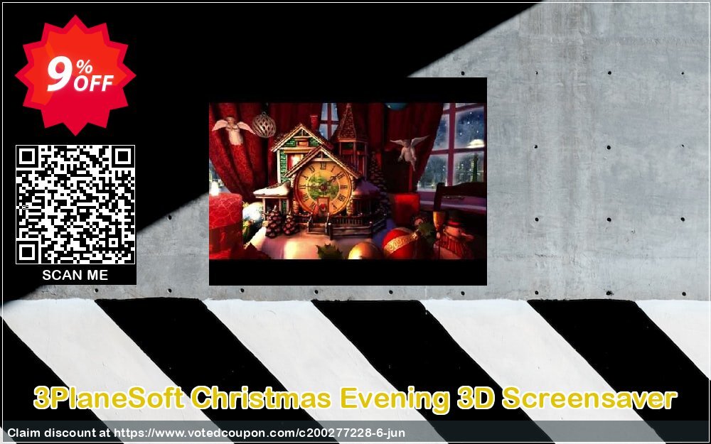 3PlaneSoft Christmas Evening 3D Screensaver