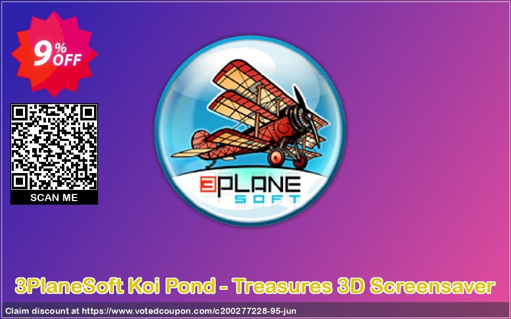 3PlaneSoft Koi Pond - Treasures 3D Screensaver