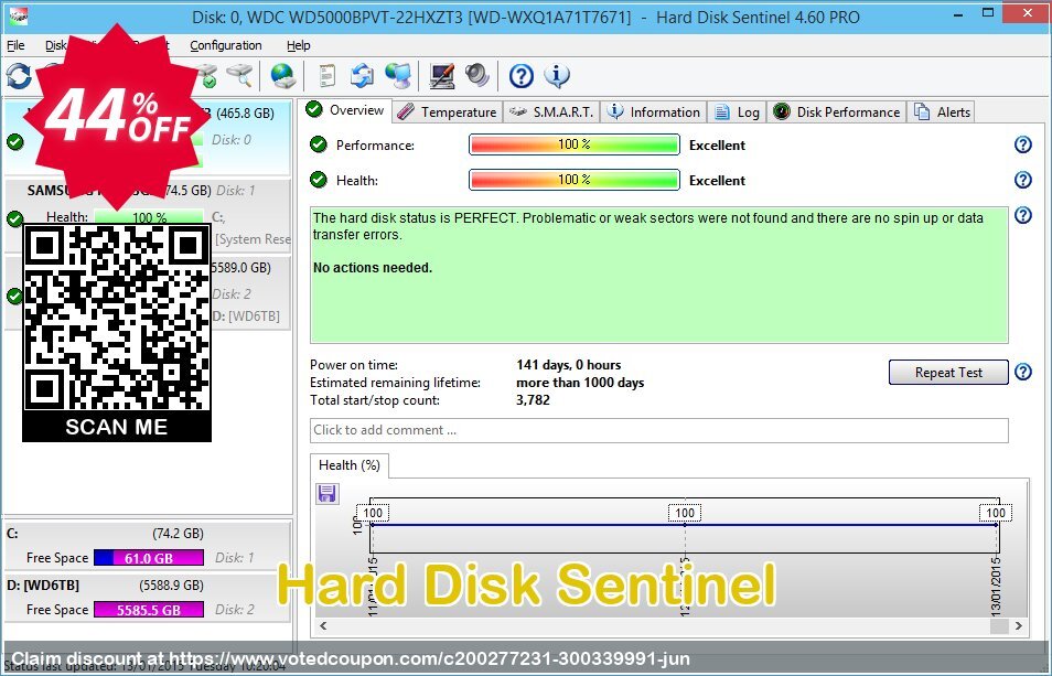 Hard Disk Sentinel Coupon, discount Hard Disk Sentinel Professional Amazing discounts code 2024. Promotion: Amazing discounts code of Hard Disk Sentinel Professional 2024