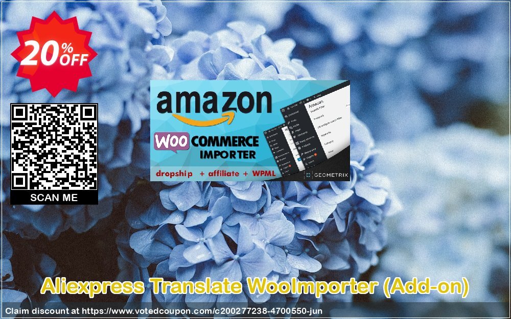 Aliexpress Translate WooImporter, Add-on  Coupon, discount Aliexpress Translate WooImporter. Add-on for WooImporter. Best sales code 2024. Promotion: Best sales code of Aliexpress Translate WooImporter. Add-on for WooImporter. 2024