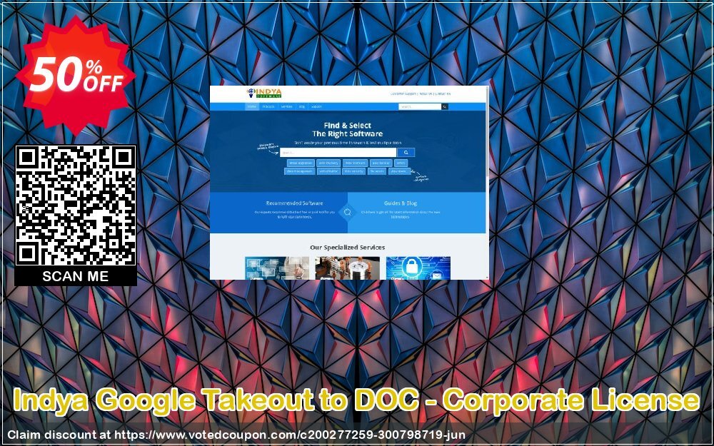 Indya Google Takeout to DOC - Corporate Plan Coupon, discount Coupon code Indya Google Takeout to DOC - Corporate License. Promotion: Indya Google Takeout to DOC - Corporate License offer from BitRecover