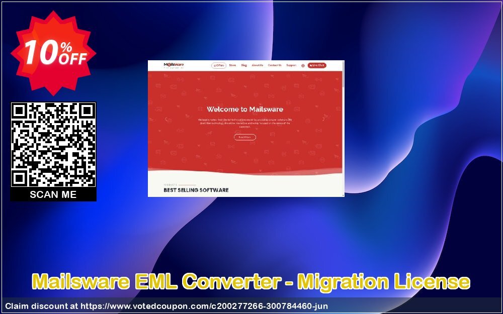 Mailsware EML Converter - Migration Plan Coupon, discount Coupon code Mailsware EML Converter - Migration License. Promotion: Mailsware EML Converter - Migration License offer from ZOOK Software