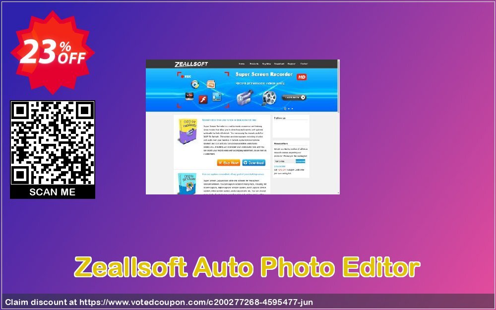 Zeallsoft Auto Photo Editor Coupon, discount Auto Photo Editor Dreaded discounts code 2024. Promotion: Dreaded discounts code of Auto Photo Editor 2024
