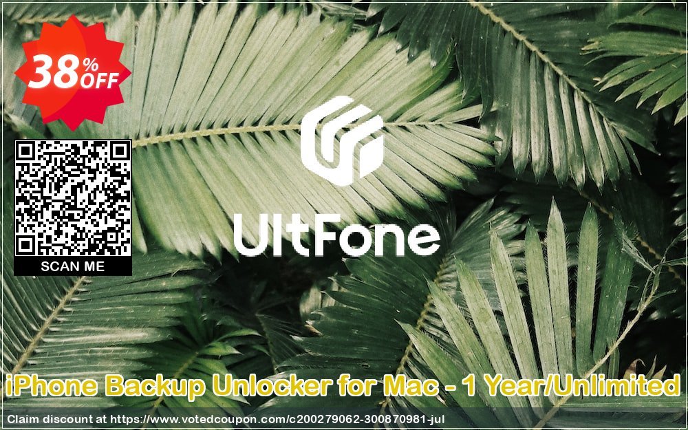 UltFone iPhone Backup Unlocker for MAC - Yearly/Unlimited Devices Coupon Code Jun 2024, 30% OFF - VotedCoupon