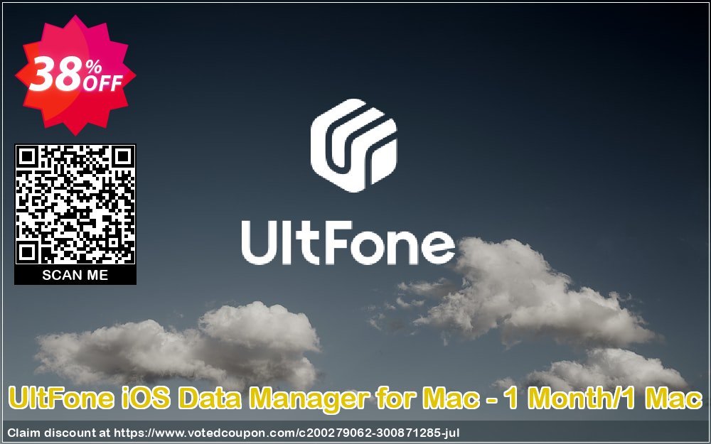 UltFone iOS Data Manager for MAC - Monthly/1 MAC Coupon, discount Coupon code UltFone iOS Data Manager for Mac - 1 Month/1 Mac. Promotion: UltFone iOS Data Manager for Mac - 1 Month/1 Mac offer from UltFone