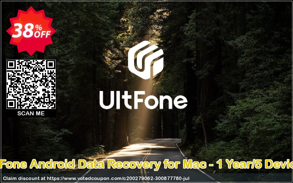 UltFone Android Data Recovery for MAC - Yearly/5 Devices Coupon, discount Coupon code UltFone Android Data Recovery for Mac - 1 Year/5 Devices. Promotion: UltFone Android Data Recovery for Mac - 1 Year/5 Devices offer from UltFone