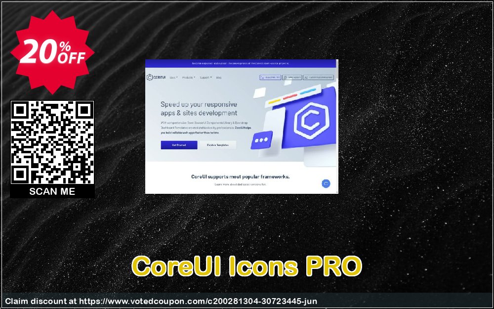 CoreUI Icons PRO Coupon, discount CoreUI Icons PRO Impressive discount code 2024. Promotion: Impressive discount code of CoreUI Icons PRO 2024