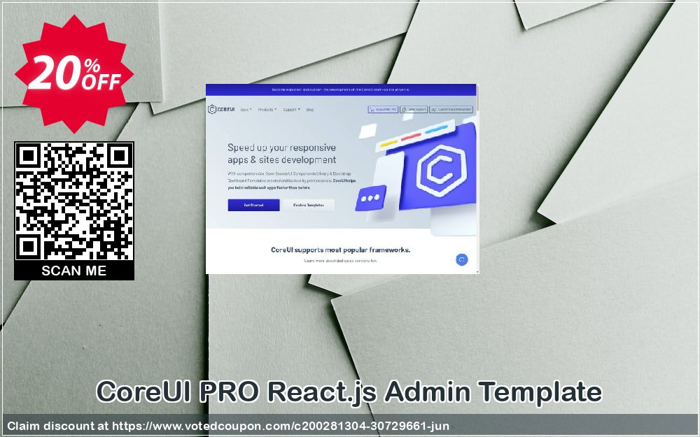 CoreUI PRO React.js Admin Template voted-on promotion codes