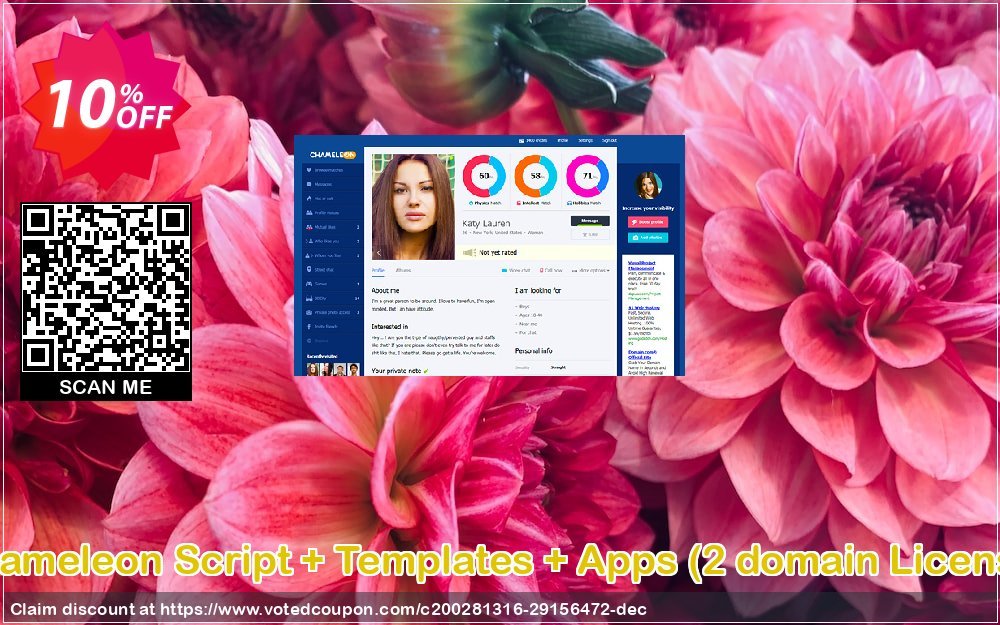 Chameleon Script + Templates + Apps, 2 domain Plan  Coupon, discount Chameleon Software + Themes (2 Domains) Staggering promo code 2024. Promotion: Staggering promo code of Chameleon Software + Themes (2 Domains) 2024