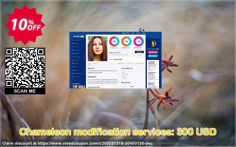 Chameleon modification services: 300 USD Coupon Code Jun 2024, 10% OFF - VotedCoupon