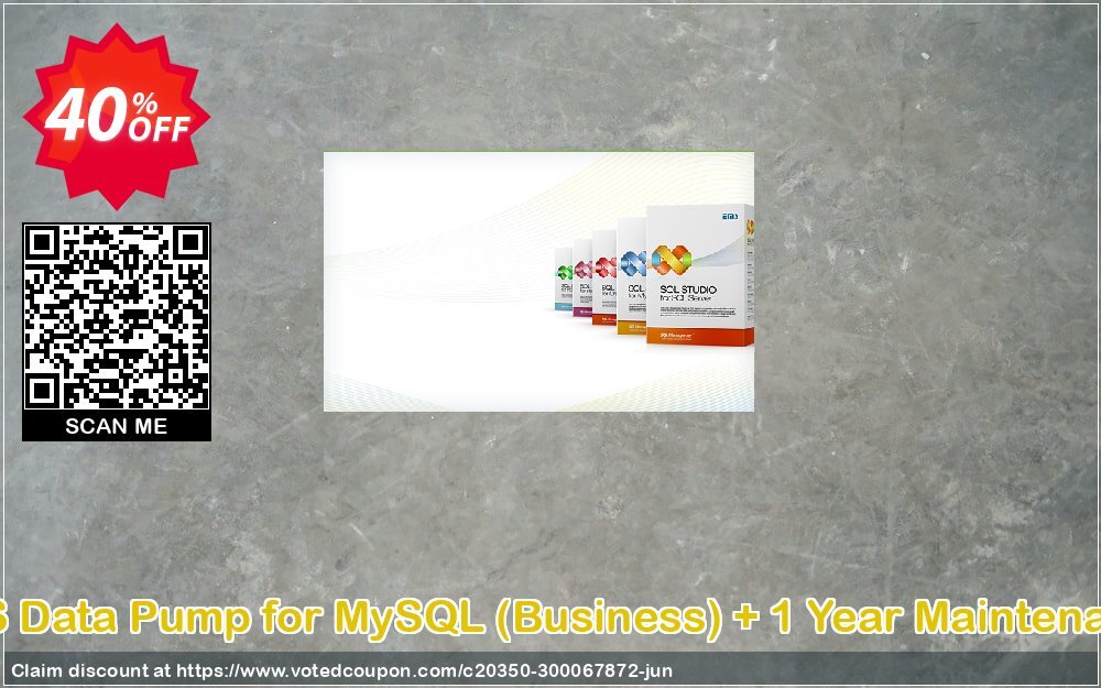 EMS Data Pump for MySQL, Business + Yearly Maintenance Coupon, discount Coupon code EMS Data Pump for MySQL (Business) + 1 Year Maintenance. Promotion: EMS Data Pump for MySQL (Business) + 1 Year Maintenance Exclusive offer 