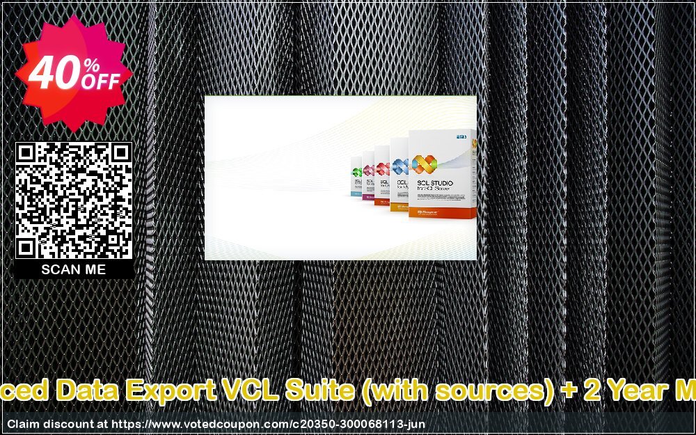 EMS Advanced Data Export VCL Suite, with sources + 2 Year Maintenance Coupon, discount Coupon code Advanced Data Export VCL Suite (with sources) + 2 Year Maintenance. Promotion: Advanced Data Export VCL Suite (with sources) + 2 Year Maintenance Exclusive offer 