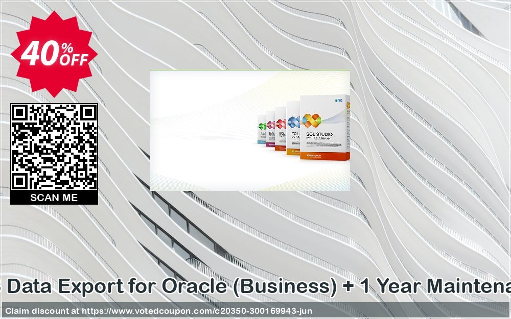 EMS Data Export for Oracle, Business + Yearly Maintenance Coupon, discount Coupon code EMS Data Export for Oracle (Business) + 1 Year Maintenance. Promotion: EMS Data Export for Oracle (Business) + 1 Year Maintenance Exclusive offer 