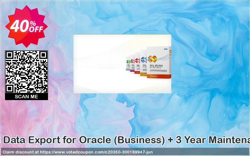 EMS Data Export for Oracle, Business + 3 Year Maintenance Coupon, discount Coupon code EMS Data Export for Oracle (Business) + 3 Year Maintenance. Promotion: EMS Data Export for Oracle (Business) + 3 Year Maintenance Exclusive offer 