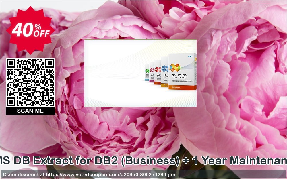 EMS DB Extract for DB2, Business + Yearly Maintenance Coupon, discount Coupon code EMS DB Extract for DB2 (Business) + 1 Year Maintenance. Promotion: EMS DB Extract for DB2 (Business) + 1 Year Maintenance Exclusive offer 