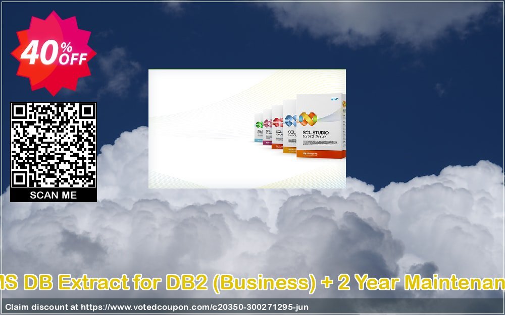 EMS DB Extract for DB2, Business + 2 Year Maintenance Coupon, discount Coupon code EMS DB Extract for DB2 (Business) + 2 Year Maintenance. Promotion: EMS DB Extract for DB2 (Business) + 2 Year Maintenance Exclusive offer 