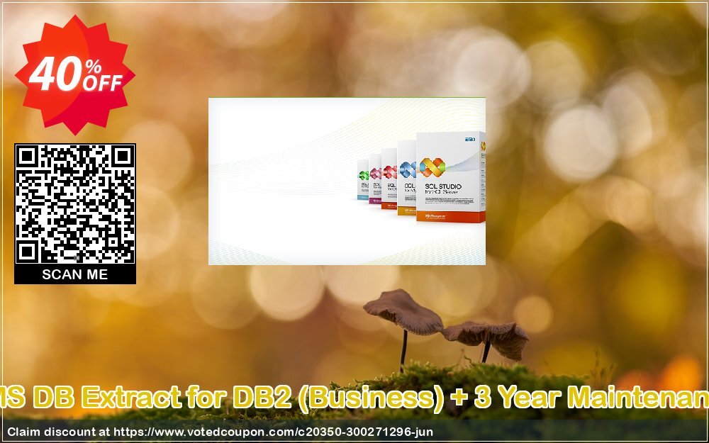 EMS DB Extract for DB2, Business + 3 Year Maintenance Coupon, discount Coupon code EMS DB Extract for DB2 (Business) + 3 Year Maintenance. Promotion: EMS DB Extract for DB2 (Business) + 3 Year Maintenance Exclusive offer 