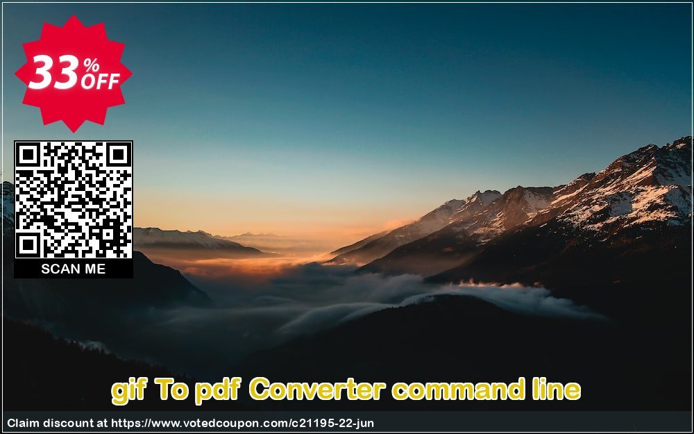 gif To pdf Converter command line Coupon, discount all to all. Promotion: 