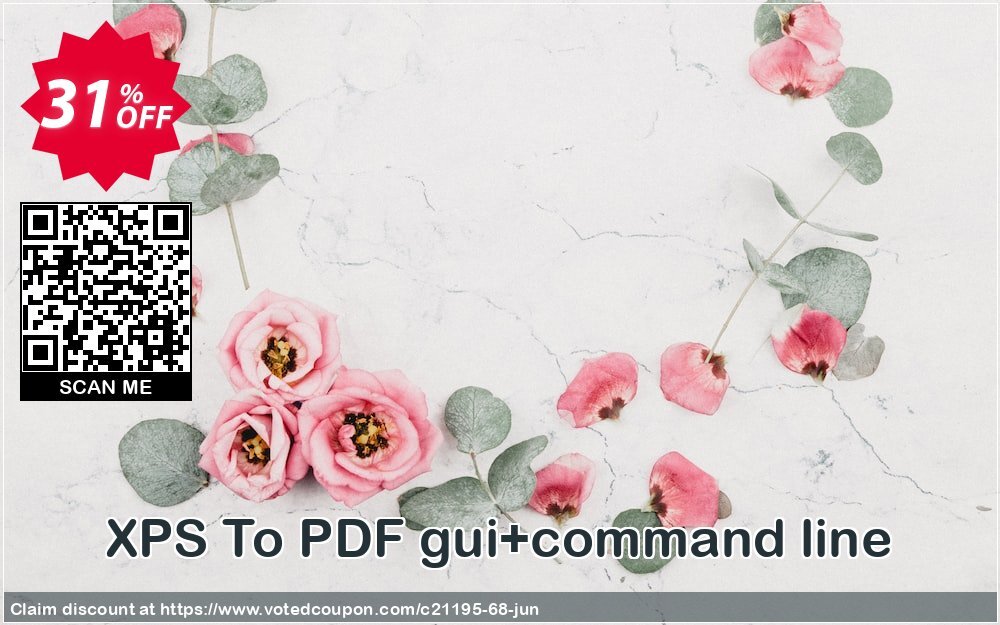 XPS To PDF gui+command line Coupon, discount all to all. Promotion: 
