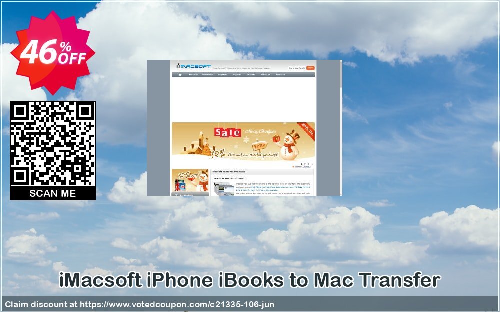 iMACsoft iPhone iBooks to MAC Transfer Coupon, discount iMacsoft Software Studio (21335). Promotion: 