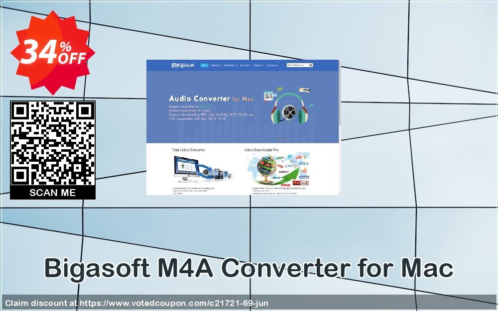 Bigasoft M4A Converter for MAC Coupon, discount Bigasoft Coupon code,Discount , Promo code. Promotion: 1 year 30% OFF Discount , Promo code