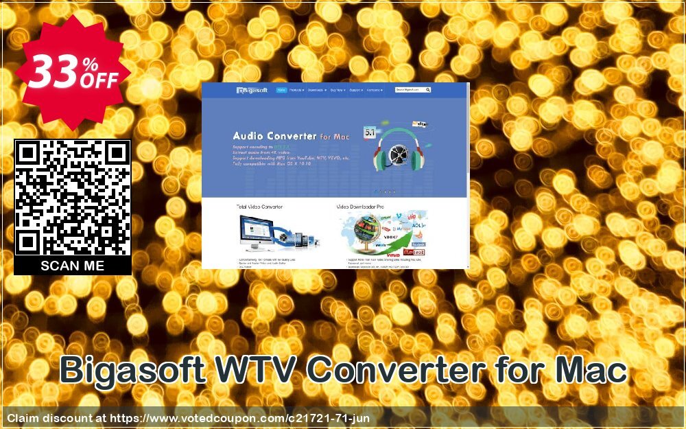 Bigasoft WTV Converter for MAC Coupon, discount Bigasoft Coupon code,Discount , Promo code. Promotion: 1 year 30% OFF Discount , Promo code