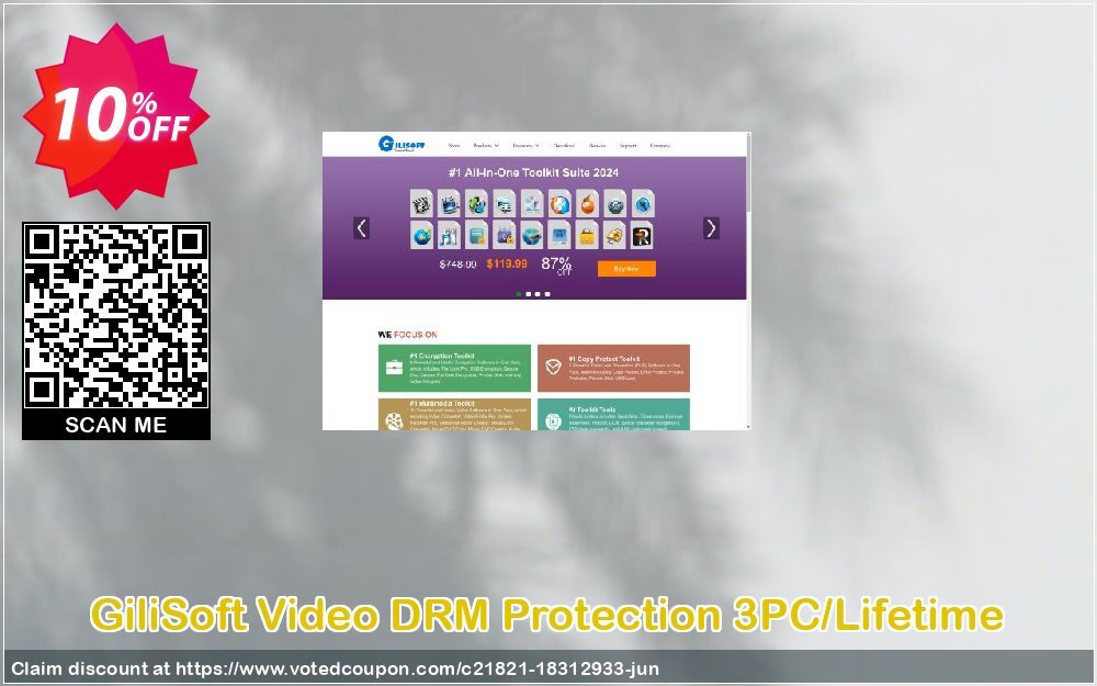 GiliSoft Video DRM Protection 3PC/Lifetime Coupon Code Jun 2024, 10% OFF - VotedCoupon