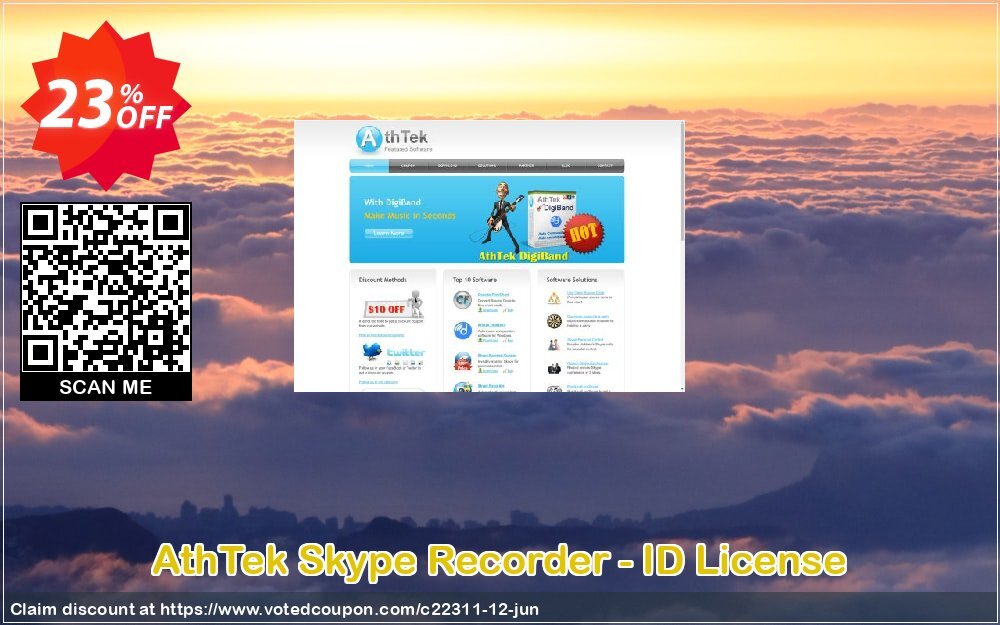 AthTek Skype Recorder - ID Plan Coupon, discount CRM Service. Promotion: 20% OFF