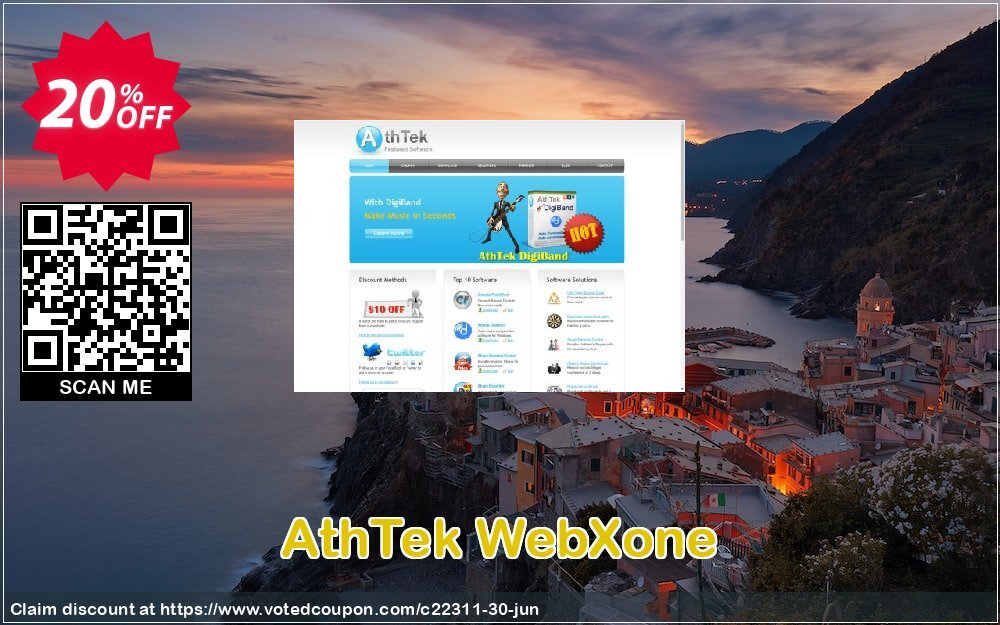AthTek WebXone Coupon, discount CRM Service. Promotion: 20% OFF