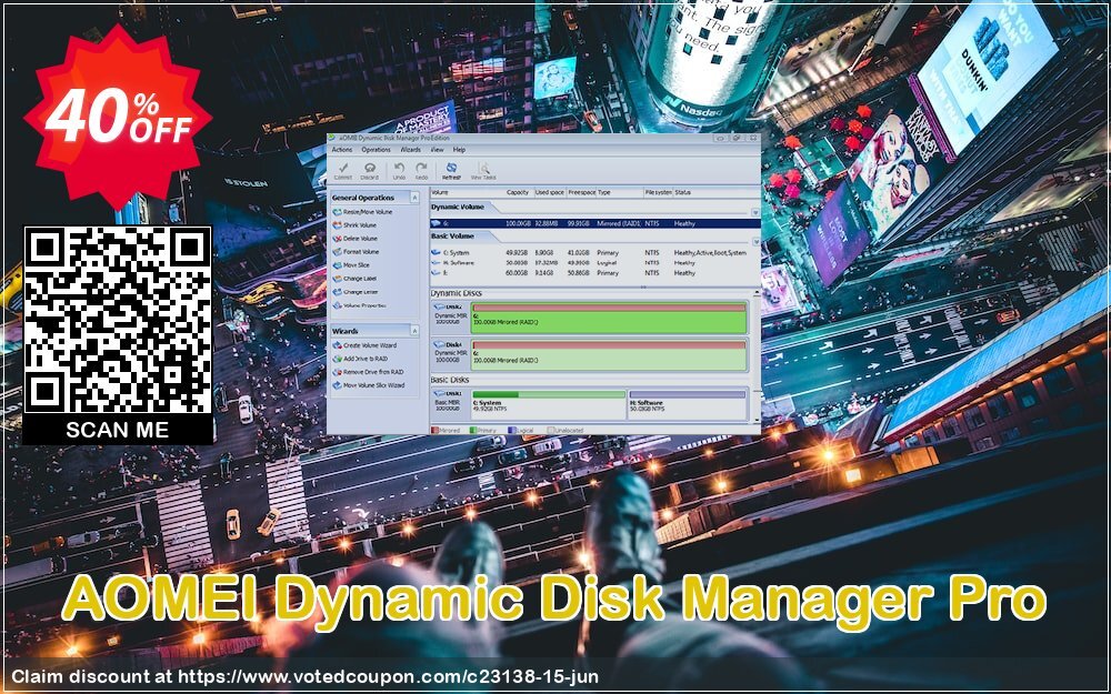 AOMEI Dynamic Disk Manager Pro Coupon, discount All Product for users 20% Off. Promotion: 