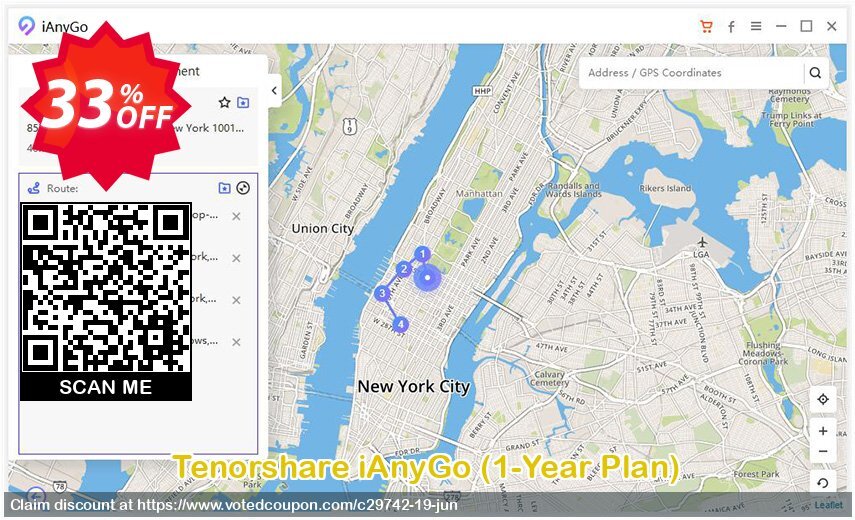 Tenorshare iAnyGo, 1-Year Plan  Coupon Code Jun 2024, 33% OFF - VotedCoupon