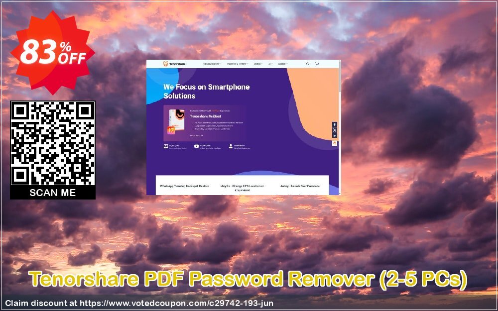 Tenorshare PDF Password Remover, 2-5 PCs 