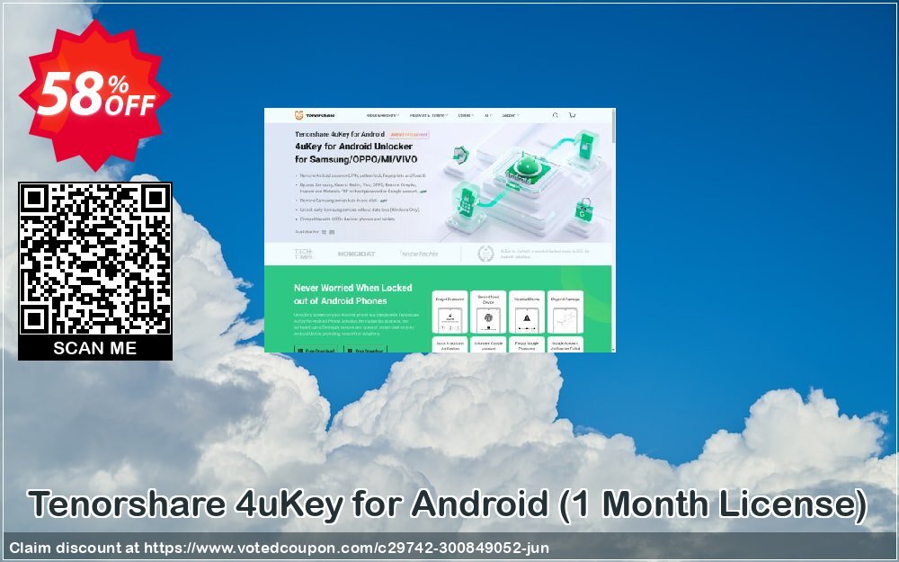 Tenorshare 4uKey for Android, Monthly Plan 