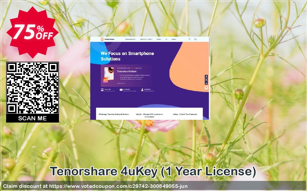 Tenorshare 4uKey, Yearly Plan  Coupon, discount discount. Promotion: coupon code