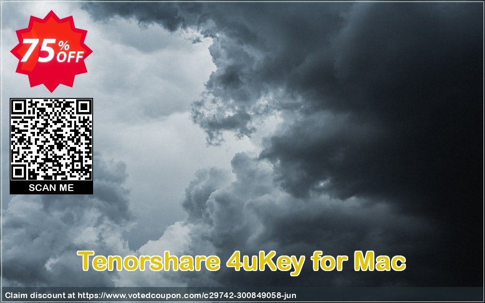 Tenorshare 4uKey for MAC Coupon, discount 75% OFF Tenorshare 4uKey for Mac, verified. Promotion: Stunning promo code of Tenorshare 4uKey for Mac, tested & approved