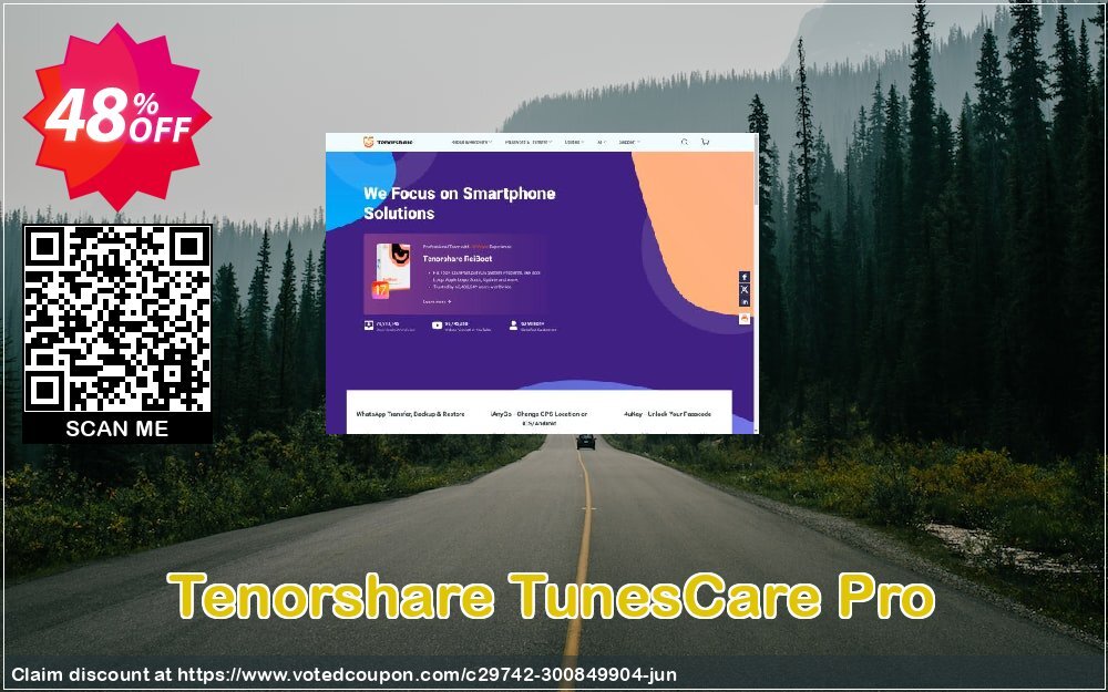 Tenorshare TunesCare Pro Coupon, discount discount. Promotion: coupon code