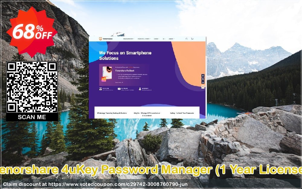 Tenorshare 4uKey Password Manager, Yearly Plan  Coupon, discount 68% OFF Tenorshare 4uKey Password Manager (1 Year License), verified. Promotion: Stunning promo code of Tenorshare 4uKey Password Manager (1 Year License), tested & approved