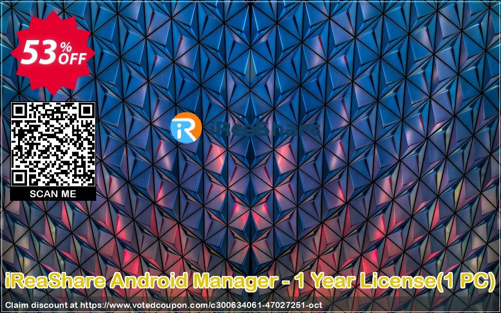 iReaShare Android Manager Coupon, discount iReaShare Android Manager - 1 Year License(1 PC) Marvelous promotions code 2024. Promotion: Marvelous promotions code of iReaShare Android Manager - 1 Year License(1 PC) 2024